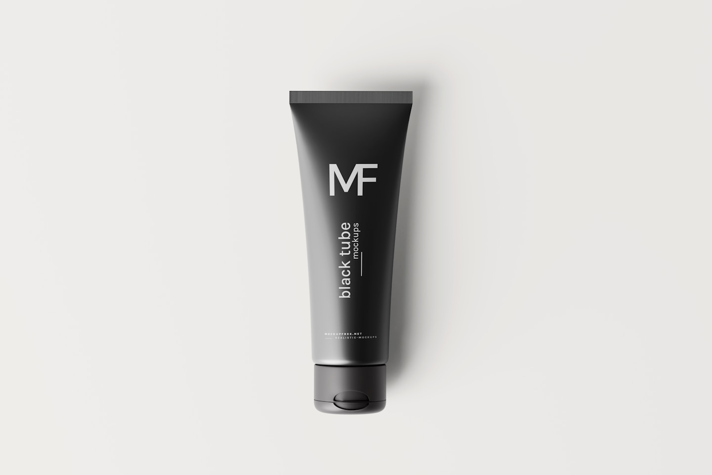 Black plastic cosmetic cream tube mockups from https://mockupfree.net